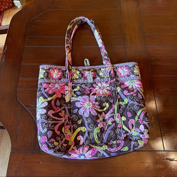 Vera Bradley Handbags - Vera Bradley Pink and Brown Tote
